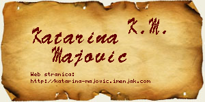 Katarina Majović vizit kartica